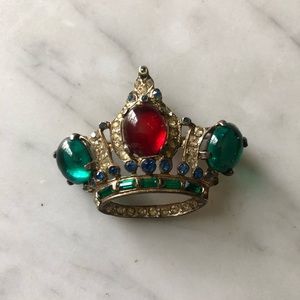 Coro Sterling Crown Brooch